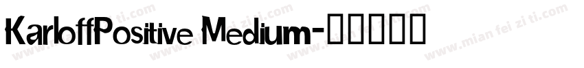 KarloffPositive Medium字体转换